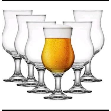 Imagem de Taça Para Cerveja Pilsner vidro 440ml com 6 peças - Dcora presentes
