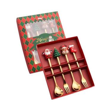 Imagem de Conjunto de Talheres de Natal em Aço Inoxidável - 2, 4 ou 6 Unidades, 