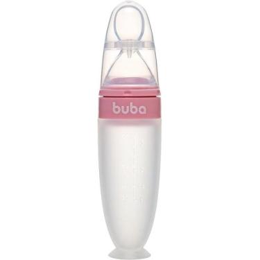 Imagem de Colher Dosadora Silicone Com Ventosa Rosa - Buba