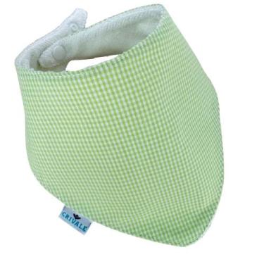 Imagem de Babador Bandana Slim - Xadrez Verde Claro - 1 peça - CRIVALE