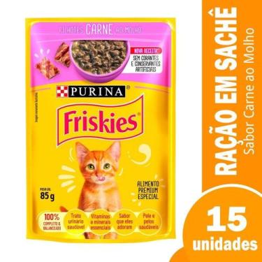Imagem de Racao friskies gato filhotes carne ao molho sache 15x85g - Alpo
