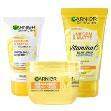 Imagem de Kit Garnier Uniform & Matte Vitamina C 3 Produtos