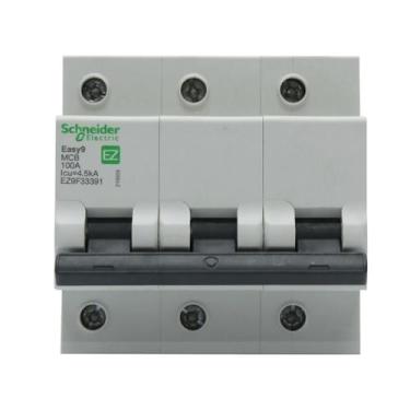 Imagem de Disjuntor Tripolar 100A Curva C 4.5Ka Easy9 Schneider