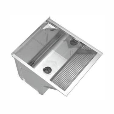 Imagem de Tanque para Lavanderia em Aço Inox de Parede Avulso Mini Super com Sup