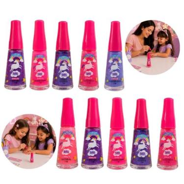 Imagem de Kit 10 Esmalte Unicôrnio Infantil Safira