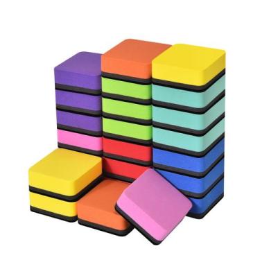 Imagem de Dyshri Apagador Magnético Mini - Pacote com 24 Unidades, 8 Cores