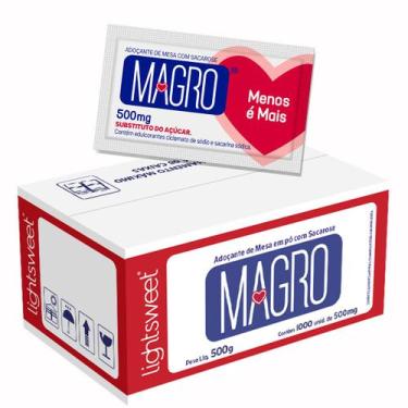 Imagem de Adocante De Mesa Magro Tradicional Sache Caixa Com 1000 X 0,5g