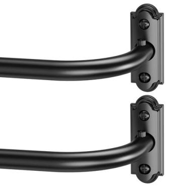 Imagem de Varão de Cortina YaFex 2 Unidades 91-147 cm Preto - Alta Resistência
