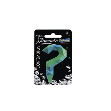 Imagem de Vela Diamante Interrogação Azul E Verde Festcolor