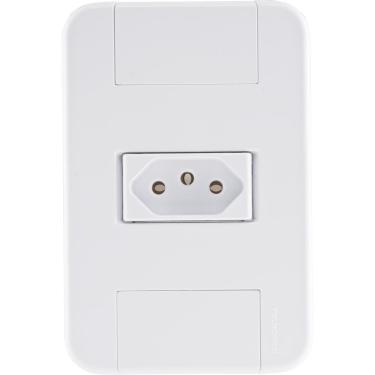 Imagem de Conj 4x2 1 Tomada 2p+t 20 A 250 V Tramontina Tablet Branco