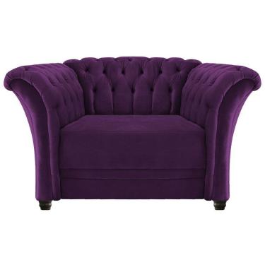Imagem de Poltrona Decorativa Chesterfield Sofia Suede Roxo