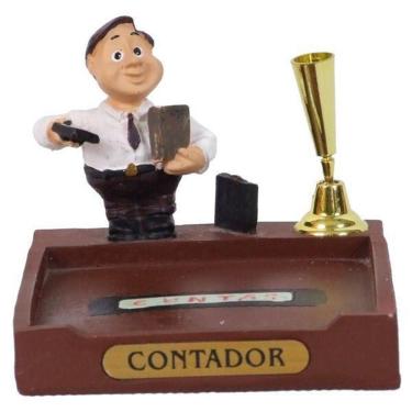 Imagem de Miniatura Contador De Resina Com Porta Caneta E Papel 8 Cm