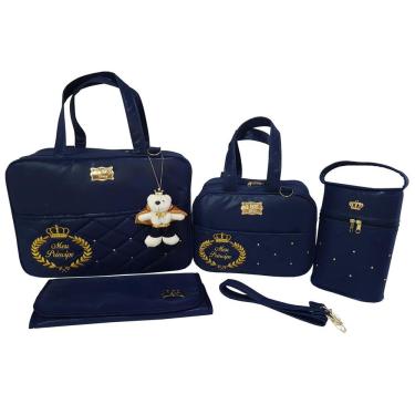 Imagem de Kit Bolsa De Bebe Saída De Maternidade Príncipe Azul