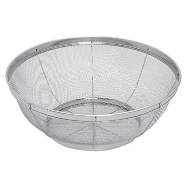 Imagem de Mimo Style Escorredor de Aço Inoxidável Multiuso 27 cm com Malha de Aço Côncava Perfeito para Coar, Peneirar, Filtrar e Drenar, Escorredor Multiuso Aço Inox, Mimo Style, prata