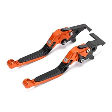 Imagem de Alavancas de freio para motocicleta, cabo de freio resistente à corrosão 2 peças de substituição de resistência ao desgaste para ADV150 2019-2021 para peças de motocicleta (laranja)
