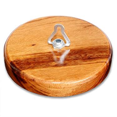 Imagem de Canopla Prato Acabamento de Lustre Luminária Pendente de Teto em Madeira Maciça Nobre