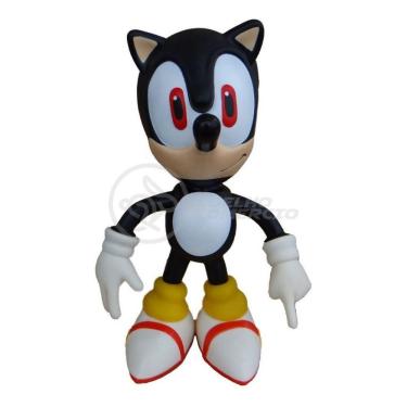 Imagem de Boneco Action Figure Sonic Preto Articulado 23cm