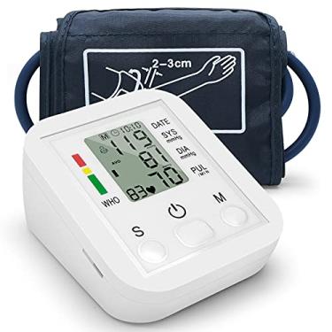 Imagem de Monitor de pressão sanguínea,Monitor eletrônico portátil de pressão arterial tipo esfigmomanômetro de braço doméstico tipo esfigmomanômetro com display LCD medição precisa