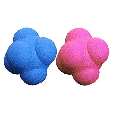 Imagem de Bola de reação, bola de agilidade hexagonal para treinamento de melhoria de atividades manuais e olhos e coordenação de agilidade, exercícios reflexos esportivos, pode melhorar a concentração de