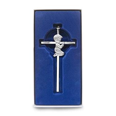 Imagem de CHIMUYU Decoração de parede de menino cruz presentes de batismo para meninos, crianças, batizado, primeira comunhão, chá de bebê, aniversário, presente católico