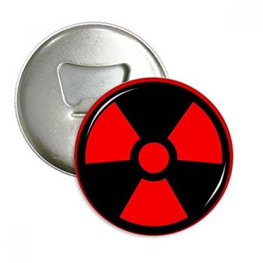 Imagem de Red Dangerous Chemical Toxic Radiation Symbol Abridor de Garrafas Emblema Multifuncional