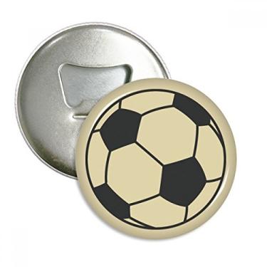 Imagem de Abridor de garrafas com estampa de linha esportiva de futebol e ímã de geladeira emblema multifuncional