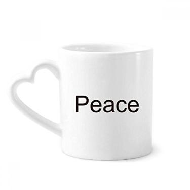Imagem de Palavra de paz com frases inspiradoras caneca café cerâmica copo de coração de vidro