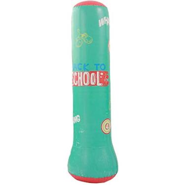 Imagem de Saco de pancadas infantil saco de pancada inflável para crianças saco de boxe independente para praticar karatê taekwondo MMA crianças adultos brinquedo de boxe-120 cm_azul atualizado