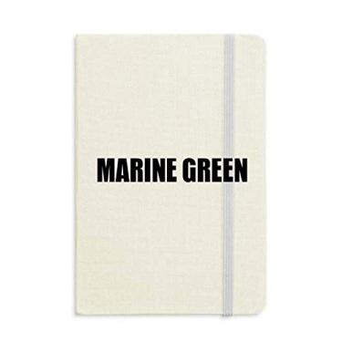 Imagem de Caderno com nome da cor verde marinho capa dura diário clássico A5 presente