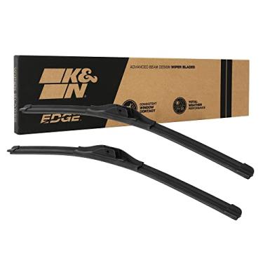 Imagem de K&N Lâminas de limpador EDGE: desempenho para todos os climas, contato superior do para-brisa, tecnologia de limpeza sem riscos: 71 cm (pacote com 2)