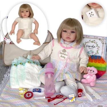 Boneca Com Desconto Bebê Reborn Original Banho - Cegonha Reborn Dolls - Boneca  Reborn - Magazine Luiza