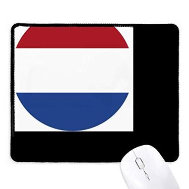 Imagem de Mousepad com bandeira nacional da Holanda da Europa, antiderrapante, para jogos, escritório, bordas costuradas, presente