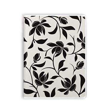 Imagem de Caderno de plantas de desenho de videira de flores, capa de goma Diário de capa macia