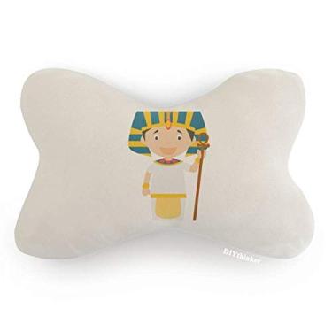 Imagem de DIYthinker Almofada de almofada para decoração de pescoço com desenho de carro do Egito Yellow Hat