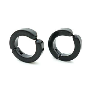 Imagem de BRINCO MASCULINO DE PRESSÃO ARGOLA PRETO 3 MM (PAR)