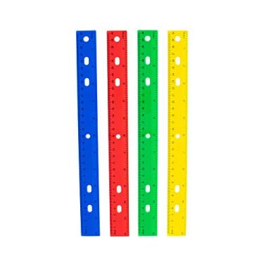 Imagem de Réguas de plástico West Coast Paracord de 30,5 cm – Fácil de rastrear, medir e criar formas com design fino e flexível – Fácil armazenamento – Escolhemos suas cores! (2 unidades)