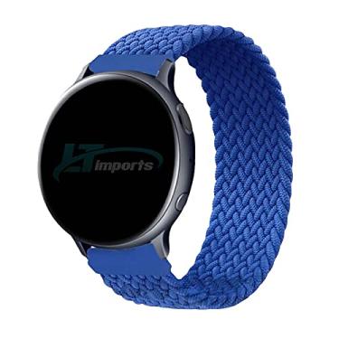 Imagem de Pulseira 20mm Trançada Elastica LTimports, compativel com Galaxy Watch 3 41mm - Active 2 44mm - Active 40mm - Galaxy Watch 42mm - GTS 2/3/4 - BIP 2/3/S/L (Azul [Tam. G] (Pulso 195 até 210mm))