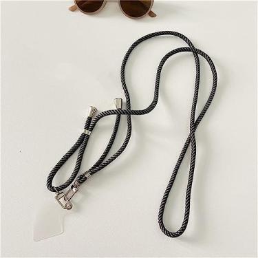 Imagem de Correias coloridas para celular Cordão bonito esporte ajustável Correia elegante e longa para telefone com pingente de corda de náilon, J