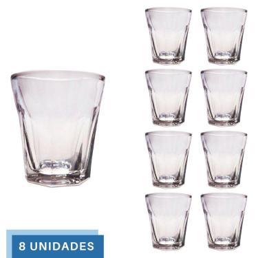 Imagem de Kit 8 Copos Shot Dose Vidro Tequila Vodka Cachaça 45mL Bar