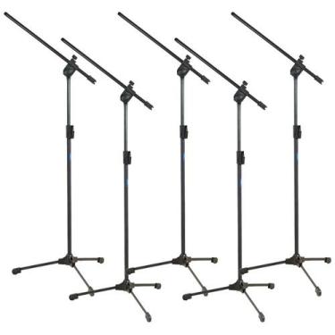 Imagem de 5 Pedestais Tripé Para Microfone Ask Tps Com Trava Rápida