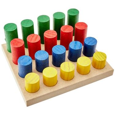 Imagem de Carlu Brinquedos - Pinos de Encaixe Jogo de Classificação, 4+ Anos, Multicolorido, 1208