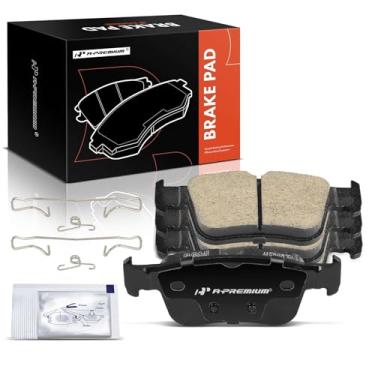 Imagem de A-Premium Conjunto de pastilhas de freio a disco de cerâmica traseiras compatível com Honda Civic 2016-2022 e Acura RDX 2019-2022, Integra 2023, 4 peças