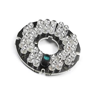 Imagem de Bettomshin 1 placa iluminadora infravermelha com LED de 6,07 polegadas, 36 LEDs, lâmpada de placa redonda de 60 graus para câmeras de segurança CCTV, monitoramento de visão noturna, branco
