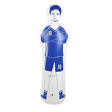 Imagem de Boneco inflável de futebol, saco de boxe de PVC de 0,35 m, para treino de futebol e basquete, capacidade de carga de 100 kg (azul)