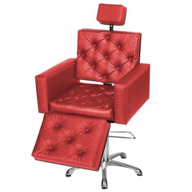 Imagem de Cadeira Poltrona de Cabeleireiro Evidence Luxo Ap Vermelho