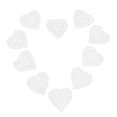 Imagem de EXCEART 10 Pcs Roupas e acessórios criatividade bordado ferro de coração pequeno em patches remendos de costura de coração roupas de remendo faça você mesmo simples