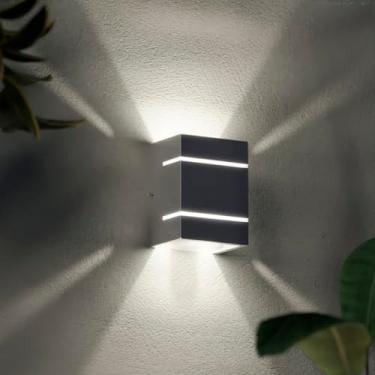 Imagem de Arandela Externa Luminária de Parede Muro +Led MF131 (Branco (Branco Quente))