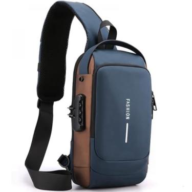 Imagem de Bolsa Mochila De Ombro Anti-roubo Transversal Usb Pochete Fashion (Preto)