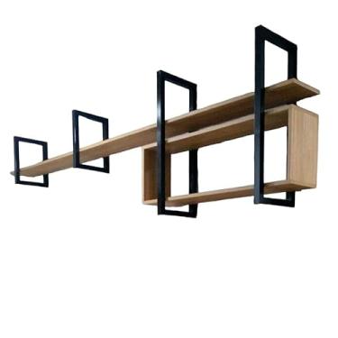 Imagem de Prateleiras Estilo Industrial Glamour Flutuante Kit Completo Reforçado Sala Escritório (Amadeirado, 150cm)