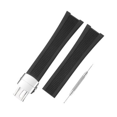 Imagem de SANDEIN Pulseira de relógio compatível com Patek Philippe Nautilus 5711 5712 5712G 5726 5980, pulseira de substituição de borracha de silicone macio para pulseiras de relógio Patek Philippe Nautilus